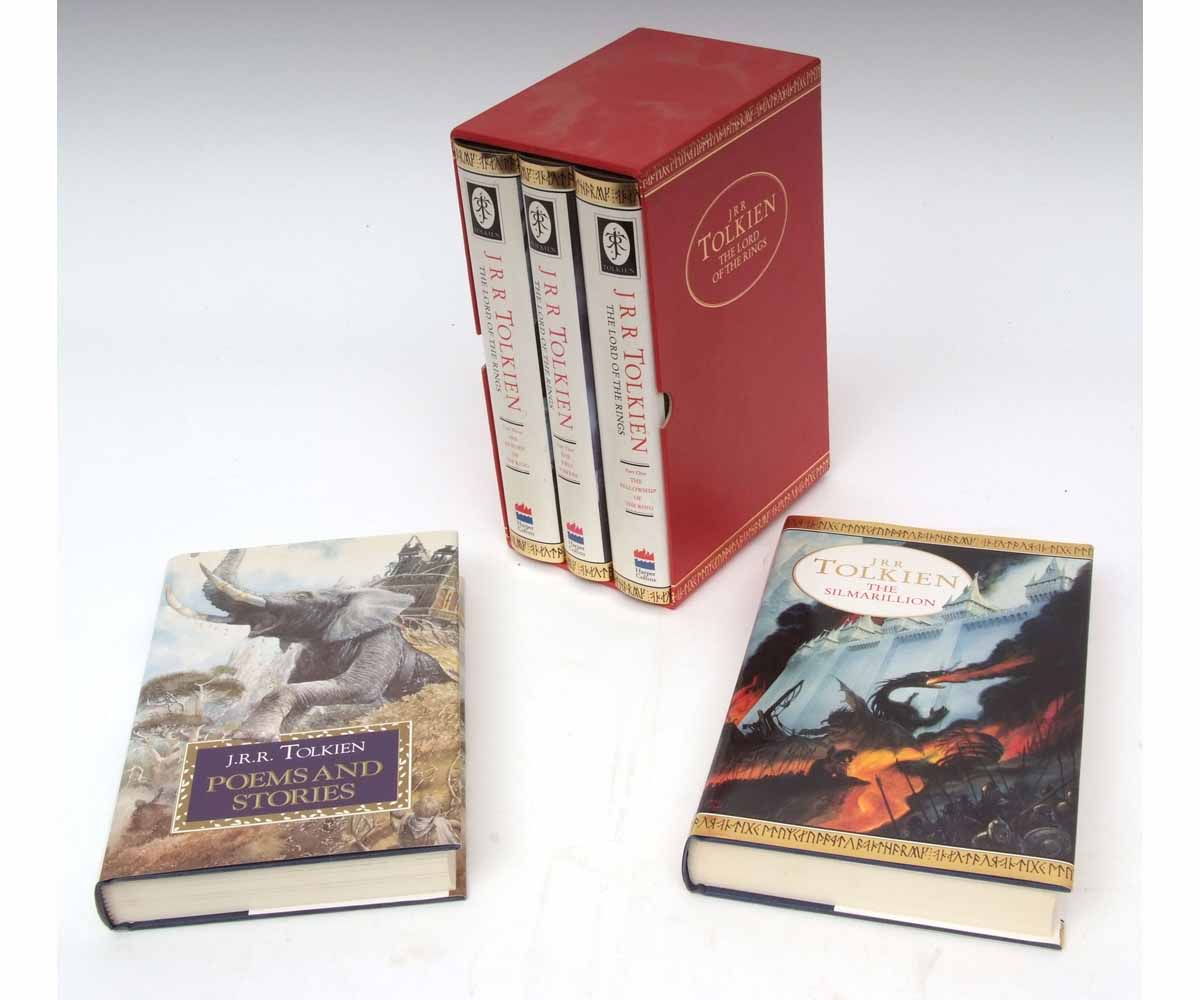 J R R TOLKIEN, 3 titles: THE LORD OF THE RINGS - FELLOWSHIP OF THE RING - THE TWO TOWERS - THE