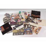 ONE BOX: assorted stamps including 30+ Royal Mail presentation packs plus small quantity FDCs etc