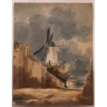 ATTRIBUTED TO JOHN SELL COTMAN (1782-1842, BRITISH) Landscape with windmill watercolour