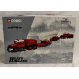 Modern Corgi boxed set from the Heavy Haulage Series, Sunter Bros, Guy Invincible long platform