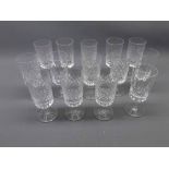 Collection of fourteen various 20th century sherry glasses
