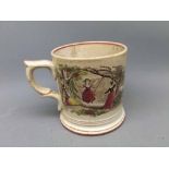 19th century Staffordshire frog mug (A/F), 4 “ high