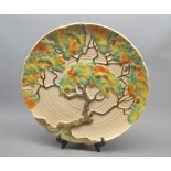 Carlton ware wall plate, decorated with an oak tree design, 13 diameter