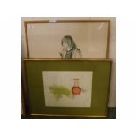 ANDRE BICAT, signed in pencil to margin, limited edition (7/75) coloured lithograph, still life,