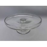 `Regency style glass tazza, short stem and heavy foot