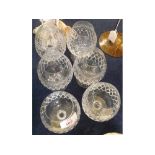Set of six lead crystal brandy balloons