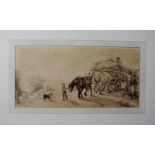 Arthur James Stark (1831-1902, British) "Haymaking" pencil and monotone wash drawing, signed lower