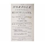 [ASHLEY COWPER]: THE NORFOLK POETICAL MISCELLANY TO WHICH ARE ADDED SOME SELECT ESSAYS AND LETTERS