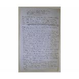 HON FREDERICK WALPOLE (1822-1976): INCOMPLETE MANUSCRIPT DRAFT for a novel, much edited by