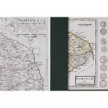 SAXTON/KIP: NORFOLCIAE COMITATUS, engraved map [1637], approx 265 x 380mm + HERMAN MOLL: NORFOLK,