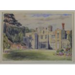 Charles W Fox, (1794-1849, British)"Cromer Hall", watercolour, signed to margin lower right,