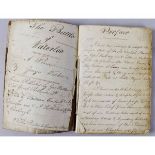 THE BATTLE OF WATERLOO, contemporaneous manuscript of the poem by George Walker published in 1815,