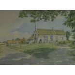 Henry James Starling, ARE, (1905-1996, British), Ingworth Church, watercolour, signed lower left,