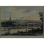 J Newman, (lithographer), "Norwich from Silver Hill", tinted lithograph circa 1870, 245mm x 340mm,