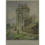 19th Century East Anglia School, "A Tower on the Ramparts, Great Yarmouth", hand coloured