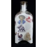 18th Century Witches or Devil's bottle of shaped rectangular form, filled with salt, which, in
