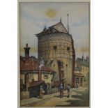 H M (19th/20th Century, British), "South East Tower, Great Yarmouth", watercolour, initialled and