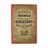 MASON'S NORWICH GENERAL AND COMMERCIAL DIRECTORY AND HANDBOOK..., London 1852, rebound cloth