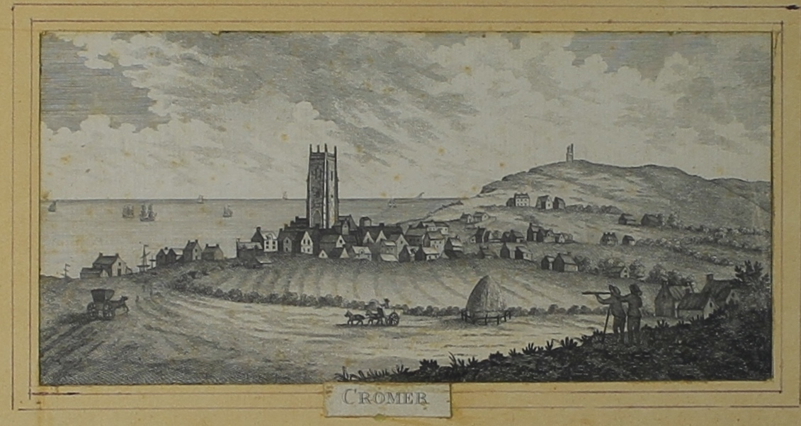 After Humphrey Repton (1752-1818), "Cromer", "Villages of Beeston and Runton, seen from Sheringham