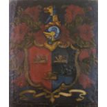 18th/19th Century English School, A Heraldic Panel - The Arms of Hammond oil on canvas 610mm x