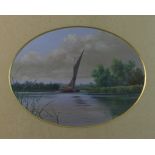 Percy Lionel (19th/20th Century, British), Broadland scenes: ducks over a Broad; and a wherry on the
