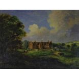By or after Humphrey Repton (1752-1818, British), Irmingland Hall, oil on canvas, (unsigned),