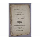 JOHN BRAND "A CITIZEN": CONSIDERATIONS ON THE CAUSES OF THE LATE COMMOTIONS, Norwich, W Chase, 1766,