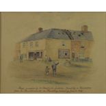 19th Century English School "House occupied by Mr Bradnum, Gorleston, struck by a Firemeteor from