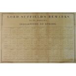 Printed table: "Lord Suffield's remarks on Mr Marsham's indications of Spring", 322mm x 473mm, oak