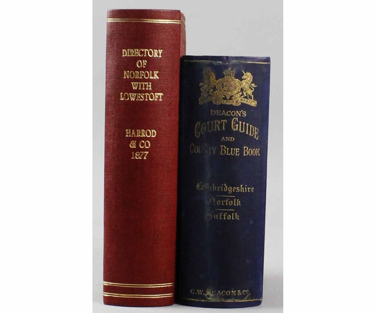 J G HARROD: ROYAL COUNTY DIRECTORY OF NORFOLK WITH LOWESTOFT IN SUFFOLK, 1877, original blind