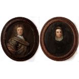 Sir Godfrey Kneller (1646-1723, British), Pair of Portraits - "EDWARD PASTON Esq, Ob 1713" and "JANE