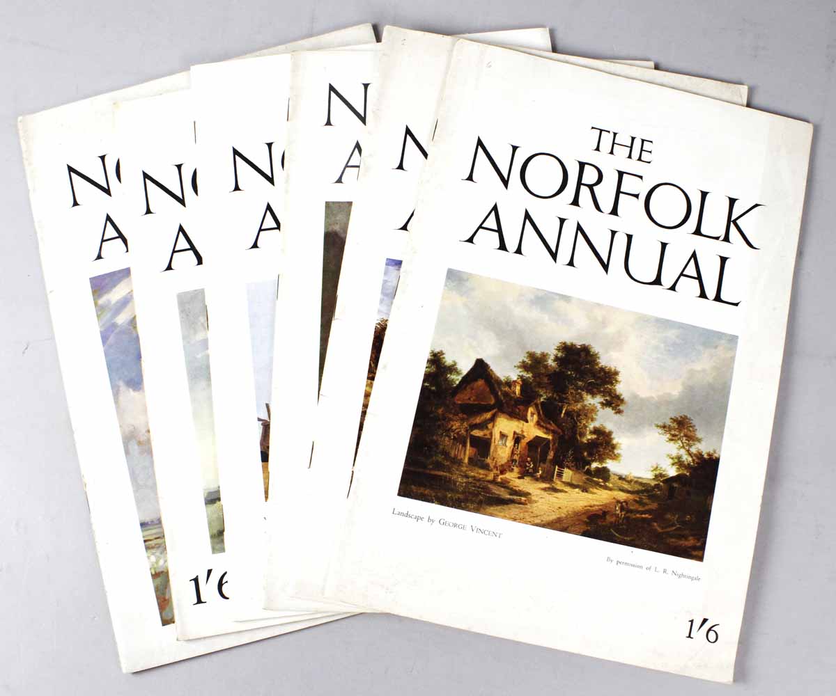 THE NORFOLK ANNUAL, 1934-39 numbers 1-6 (all pub), folio, original pictorial wraps (6)