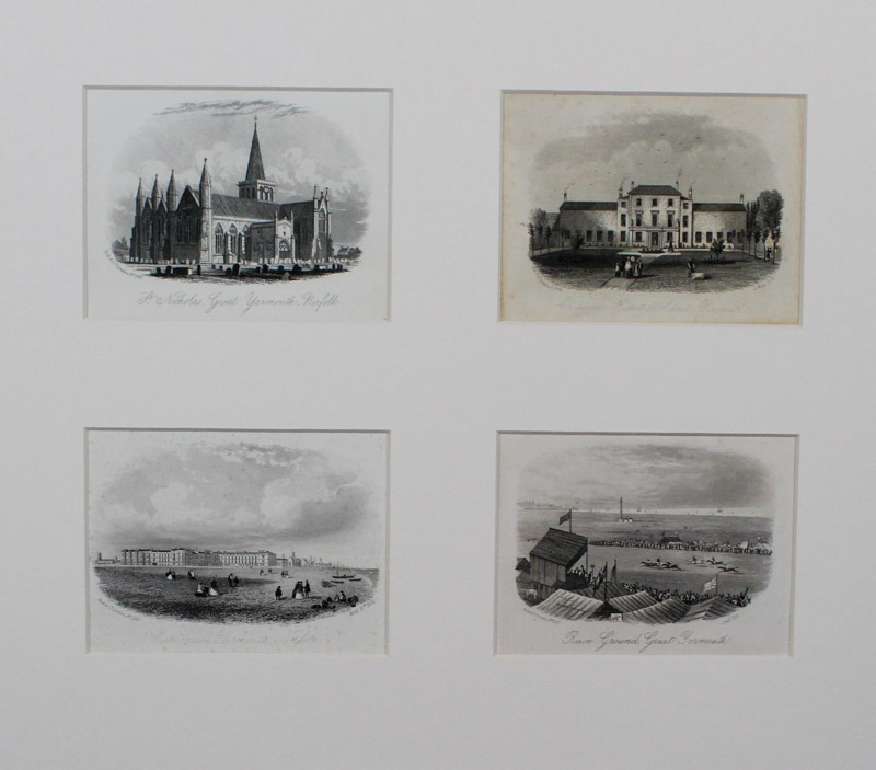 After various artists, various engravers 24 small black and white engravings – Great Yarmouth and