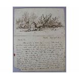 JACOB GEORGE STRUTT, 'AUTHOR OF SILVA BRITANNICA' autograph letter signed to The Rev W F Bree,