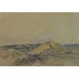 J Stark (1794-1859, British), "Sandhills", watercolour (unsigned), 220mm x 330mm, slim gilt frame, A