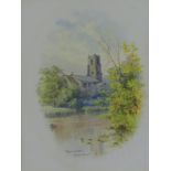 Stephen John Batchelder, (1849-1932, British), "Ranworth Church", watercolour, monogrammed and