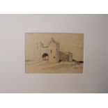 John Sell Cotman (1782-1842, British) A Castellated Gatehouse pencil drawing, inscribed "Cotman"