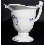 Late 18th/early 19th Century Chinese export milk jug of helmet form with horn shaped handle,