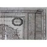 JAN JANSSON: LE COMTE DE NORFOLK, engraved map circa 1729, decorative border, approximately 155 x