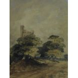 John Crome (1768-1821, British), "Caister Castle exterior", watercolour, (unsigned), 357mm x 267mm