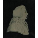 19th Century English School, Portrait of "Henry Bathurst, Bishop of Norwich", reverse silhouette,