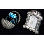 Unusual Victorian silver encased spherical stamp case with fluted decoration, the hinged centre