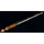 George II painted truncheon of usual form bearing the Coat of Arms of George II and further