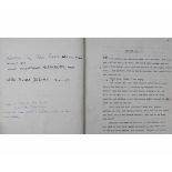 VERA CARR: TYPESCRIPT FOR A NOVEL, early 20th Century, untitled but with manuscript preface "Written