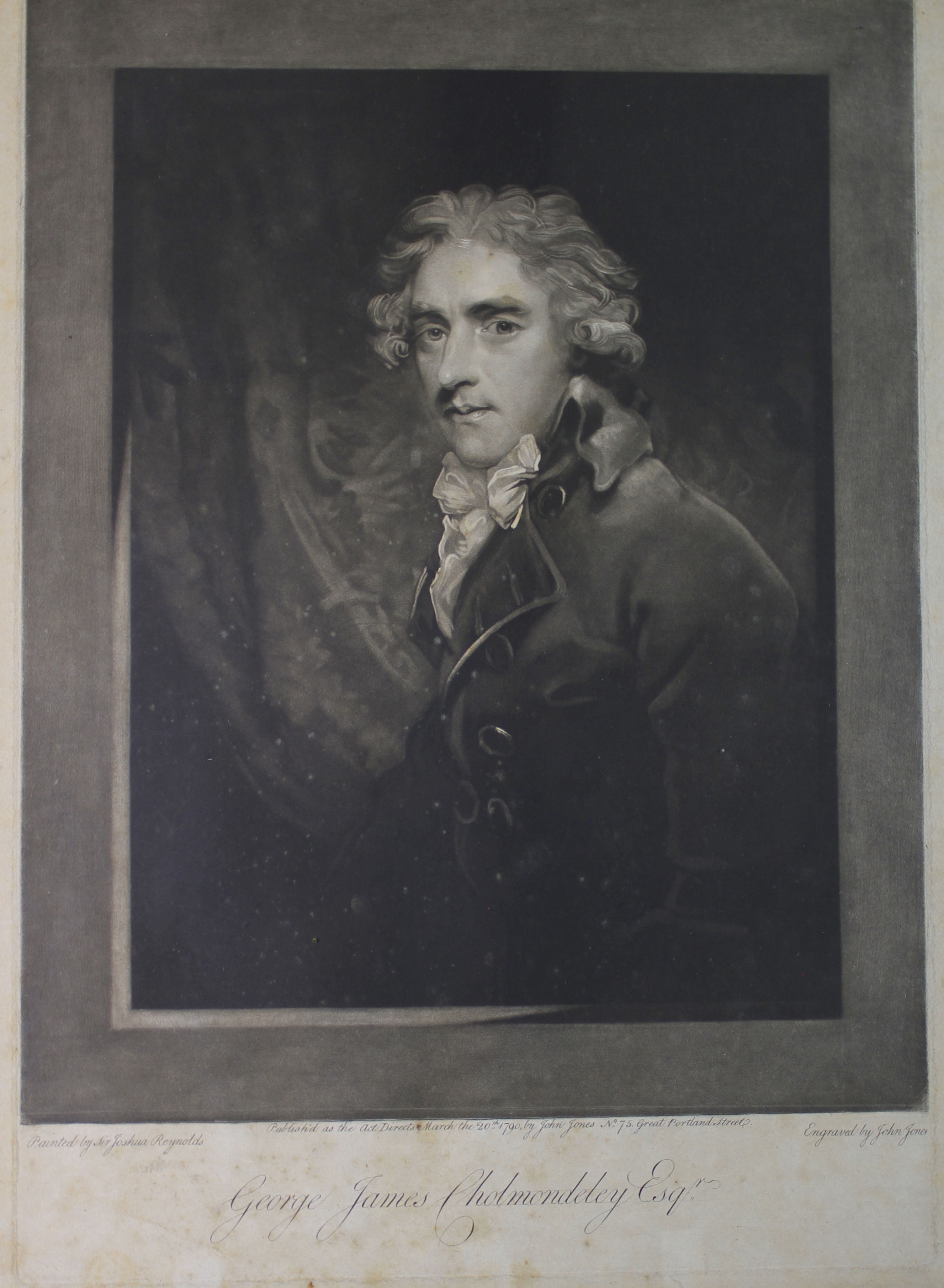 After Sir Joshua Reynolds, RA, FRS, FRSA (1723-1792, British)engraved by John Jones, Portrait of