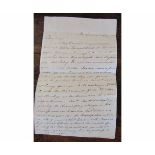 HENRY GEORGE HUTTON: autographed letter signed to Jacob Henry Preston dated 12 February 1836