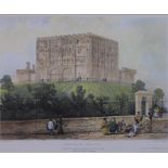 After Henry Ninham, (1796-1874, British), engraved by L Haghe, "Norwich Castle", hand coloured