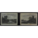 After Jacob Van Ruisda(e)l, (1628-1682, Dutch), engraved by J G Hertel, Dutch River Landscapes