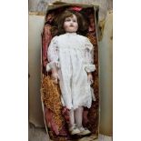 Unusual English Goss large bisque shoulder headed doll stamped "G8 - copyright as Act describes -