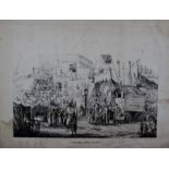 After Robert Ladbrooke, (1768-1842, British)"Tombland Fair" unsigned soft ground engraving295mm x